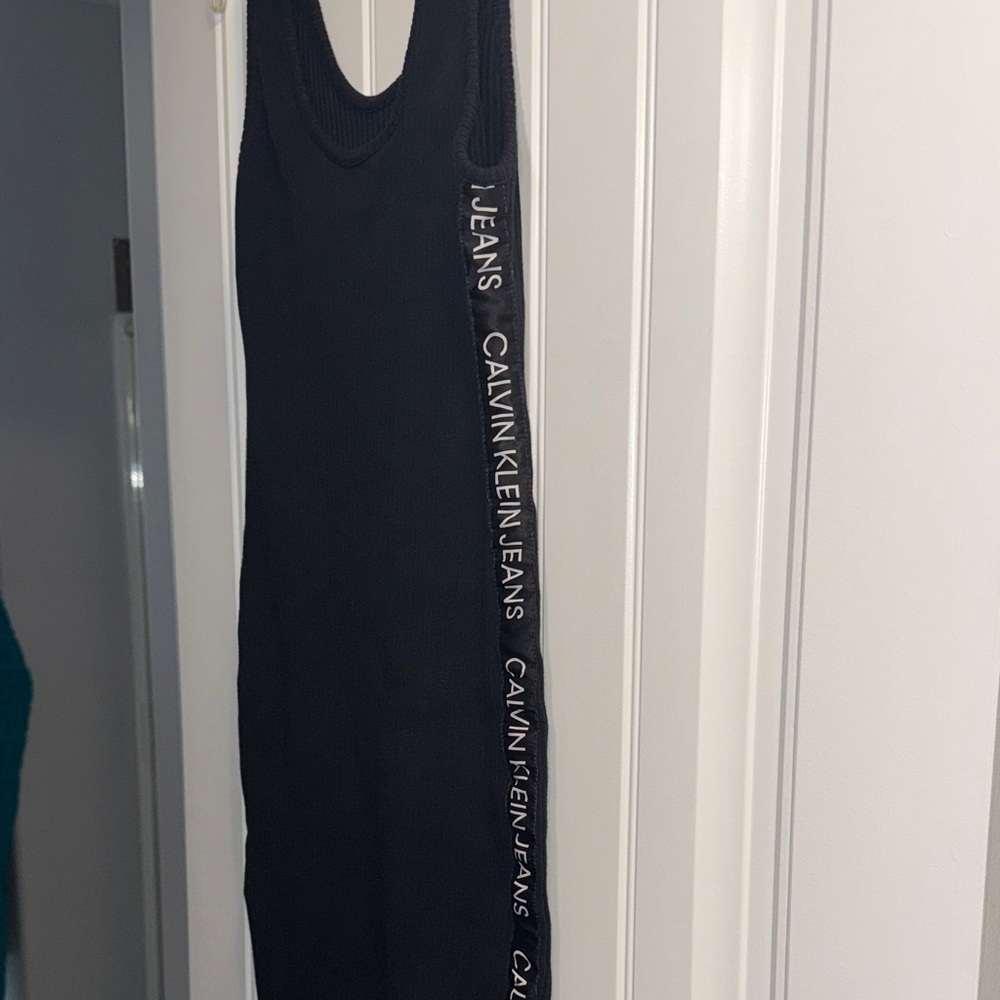 Calvin Klein Black Ribbed Mini Dress - Picture 2 of 5